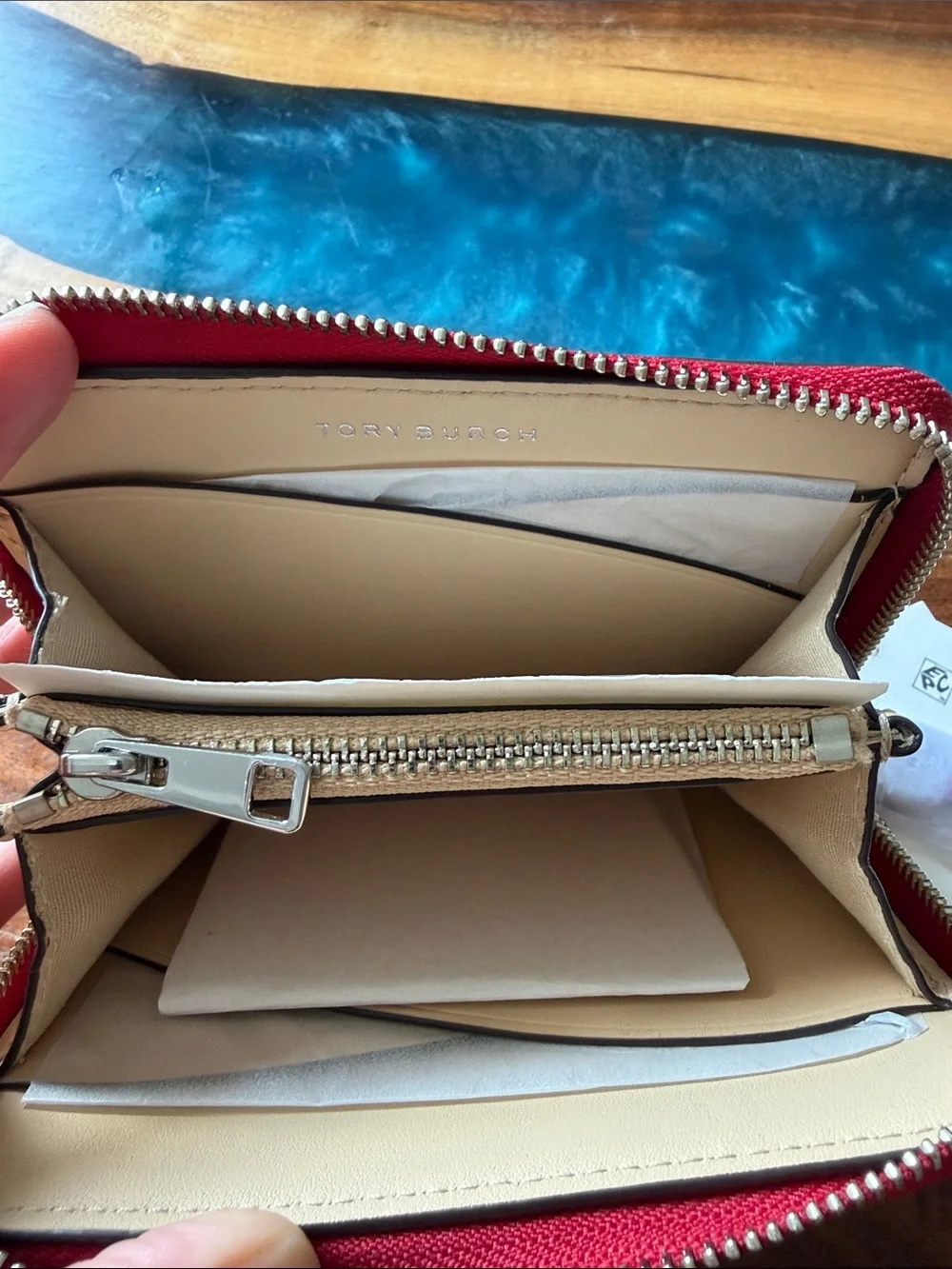 Tory Burch compact zip